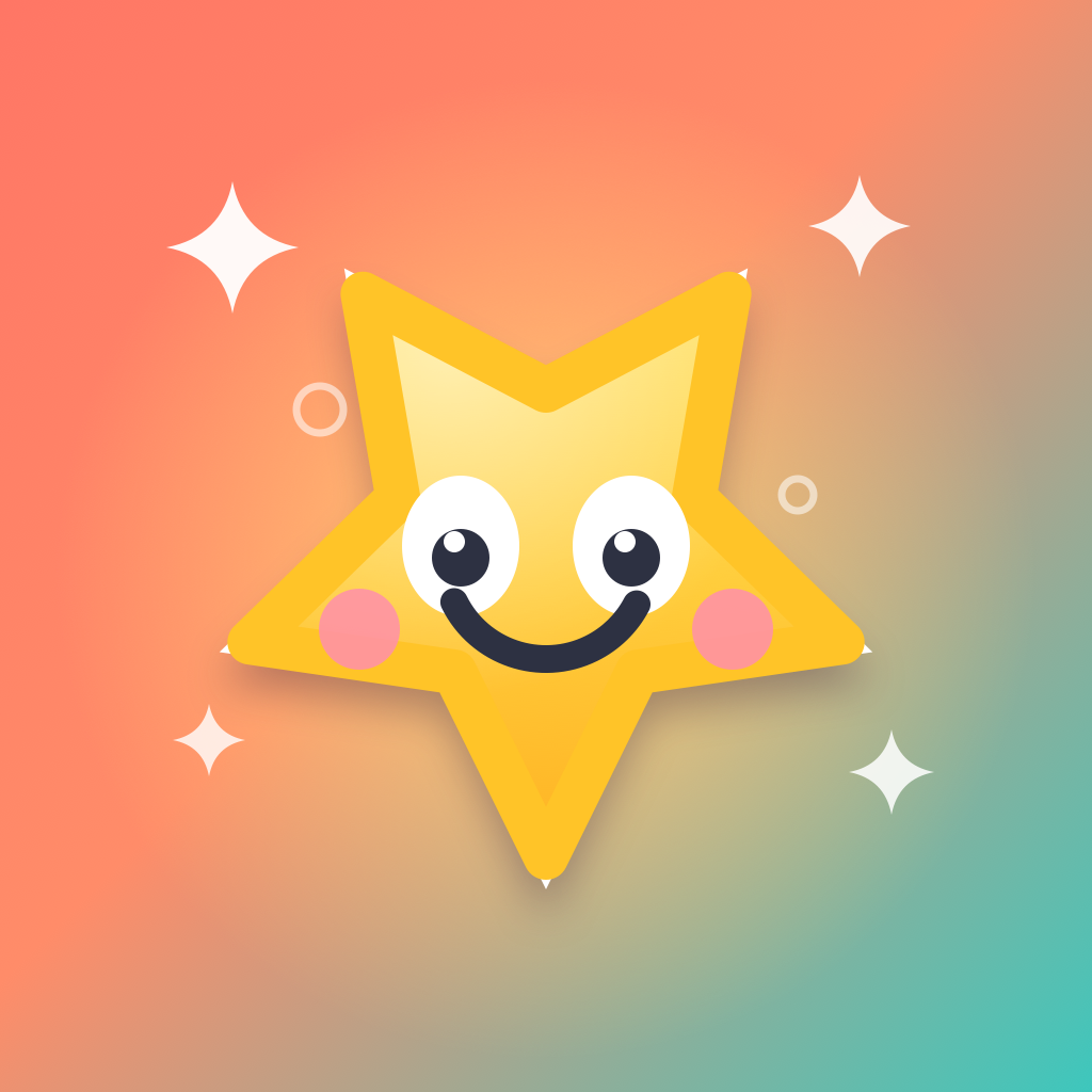 Poplings logo — Starry the star